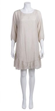 NEW GIGI MODA strolia silk mini dress in cream